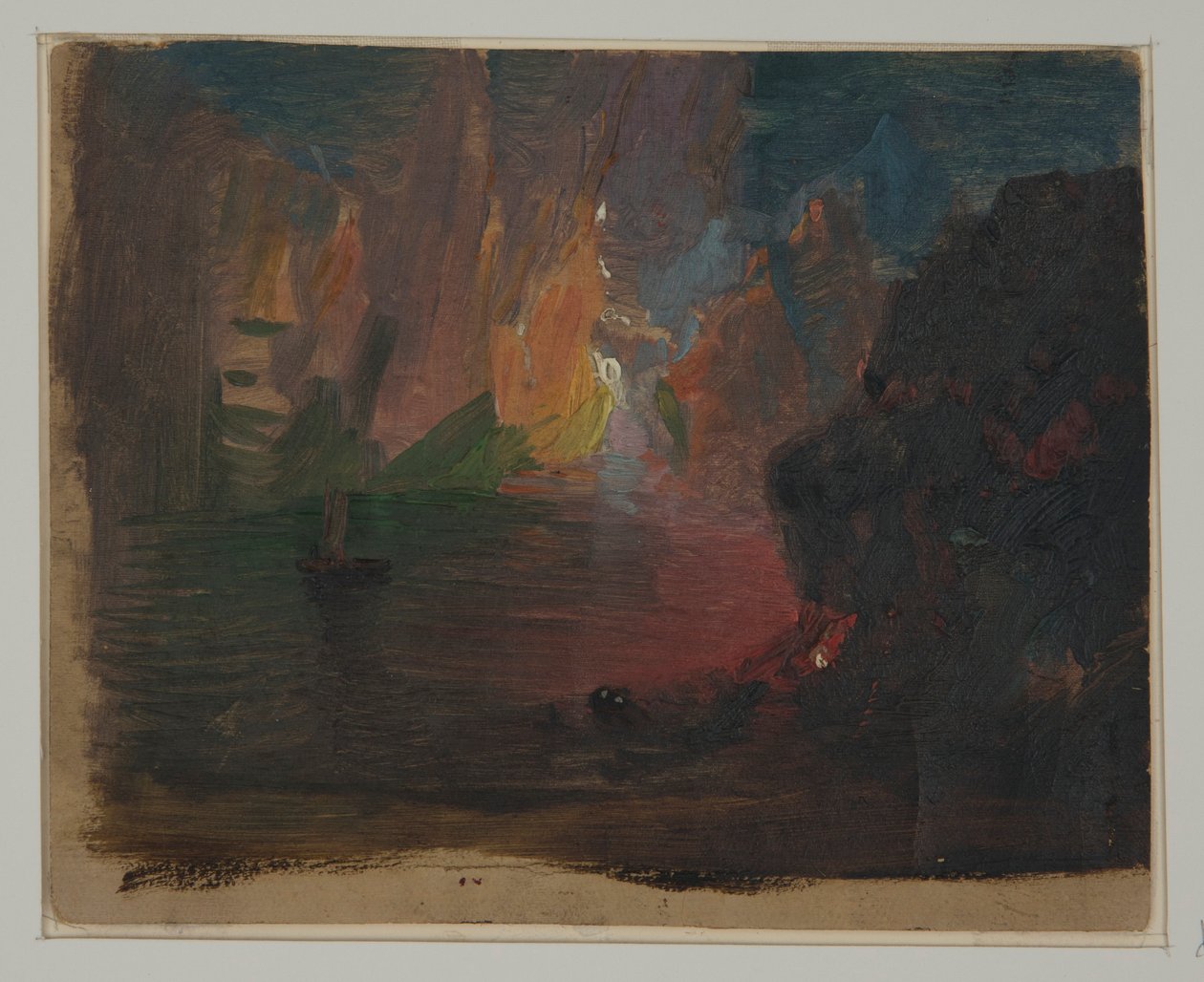 Tekening, Fantasie van een ijsberg, omstreeks 1859 door Frederic Edwin Church