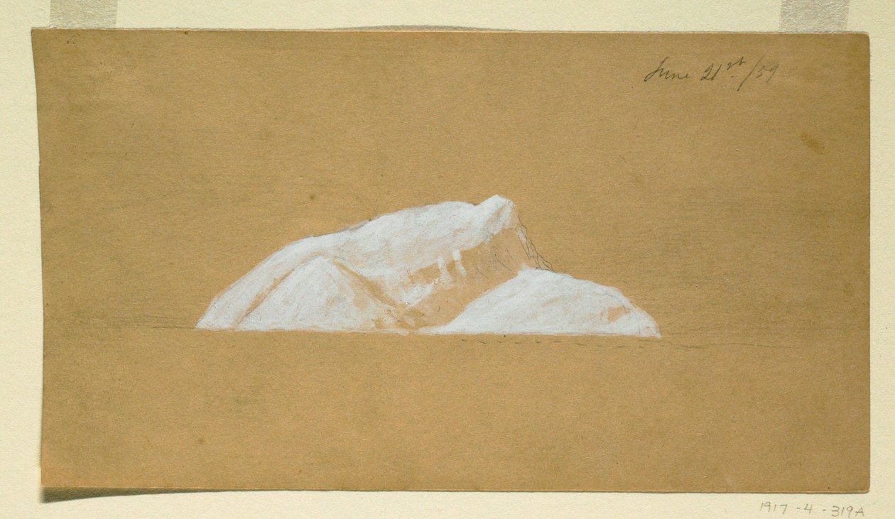 Tekening, Iceberg, Newfoundland, 21 juni 1859 door Frederic Edwin Church