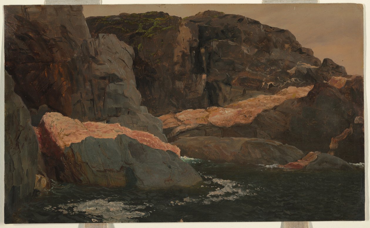 Tekening, Laborador, Groot Eiland, Slaghaven, 1859 door Frederic Edwin Church