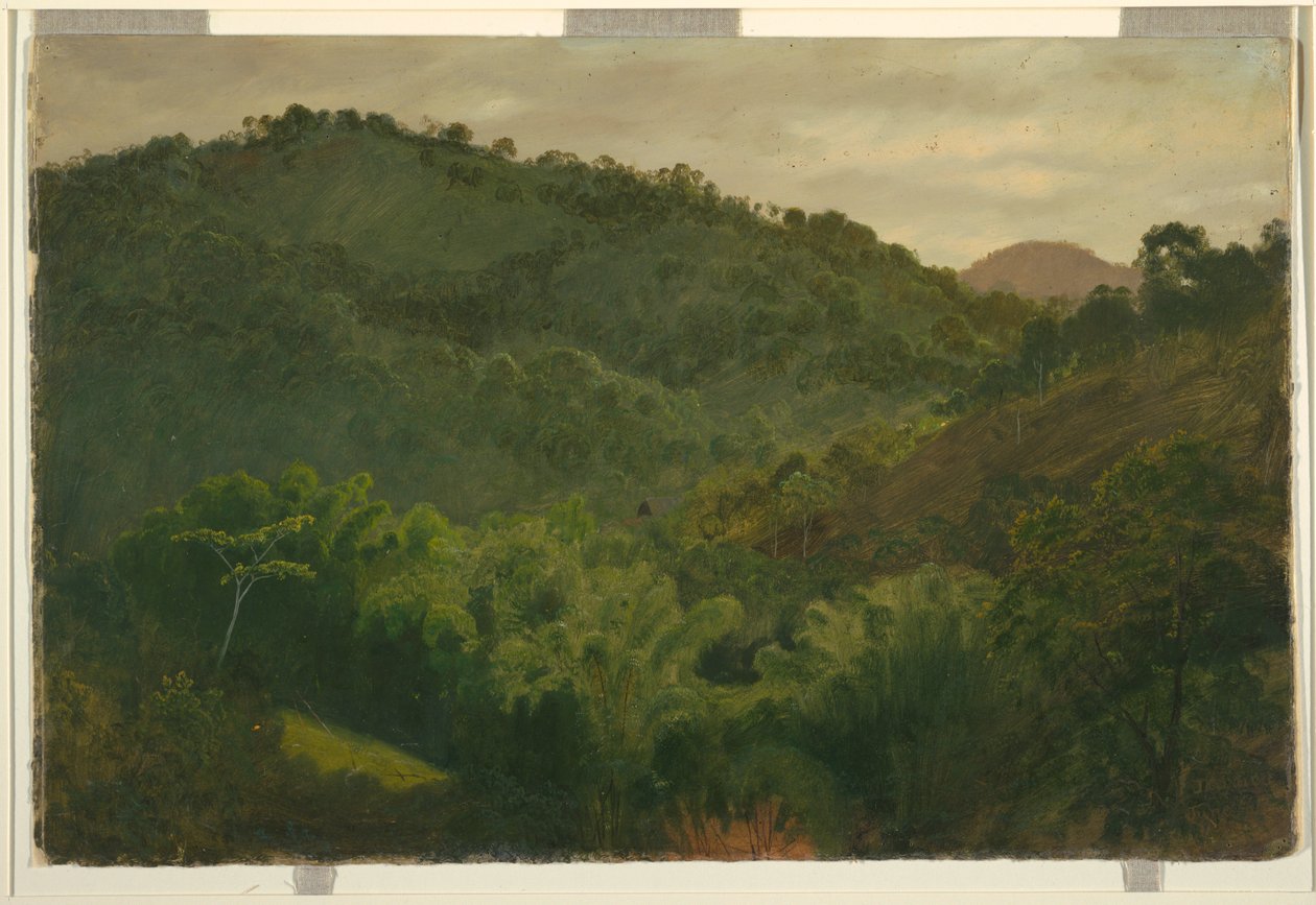 Tekening, Landschap van Jamaica, West-Indië, 1865 door Frederic Edwin Church