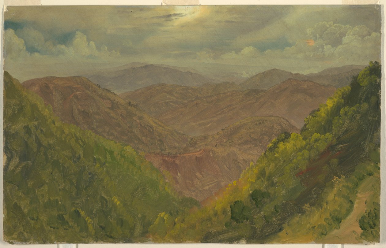 Tekening, Landschap in Jamaica, West-Indië, mei-augustus 1865 door Frederic Edwin Church