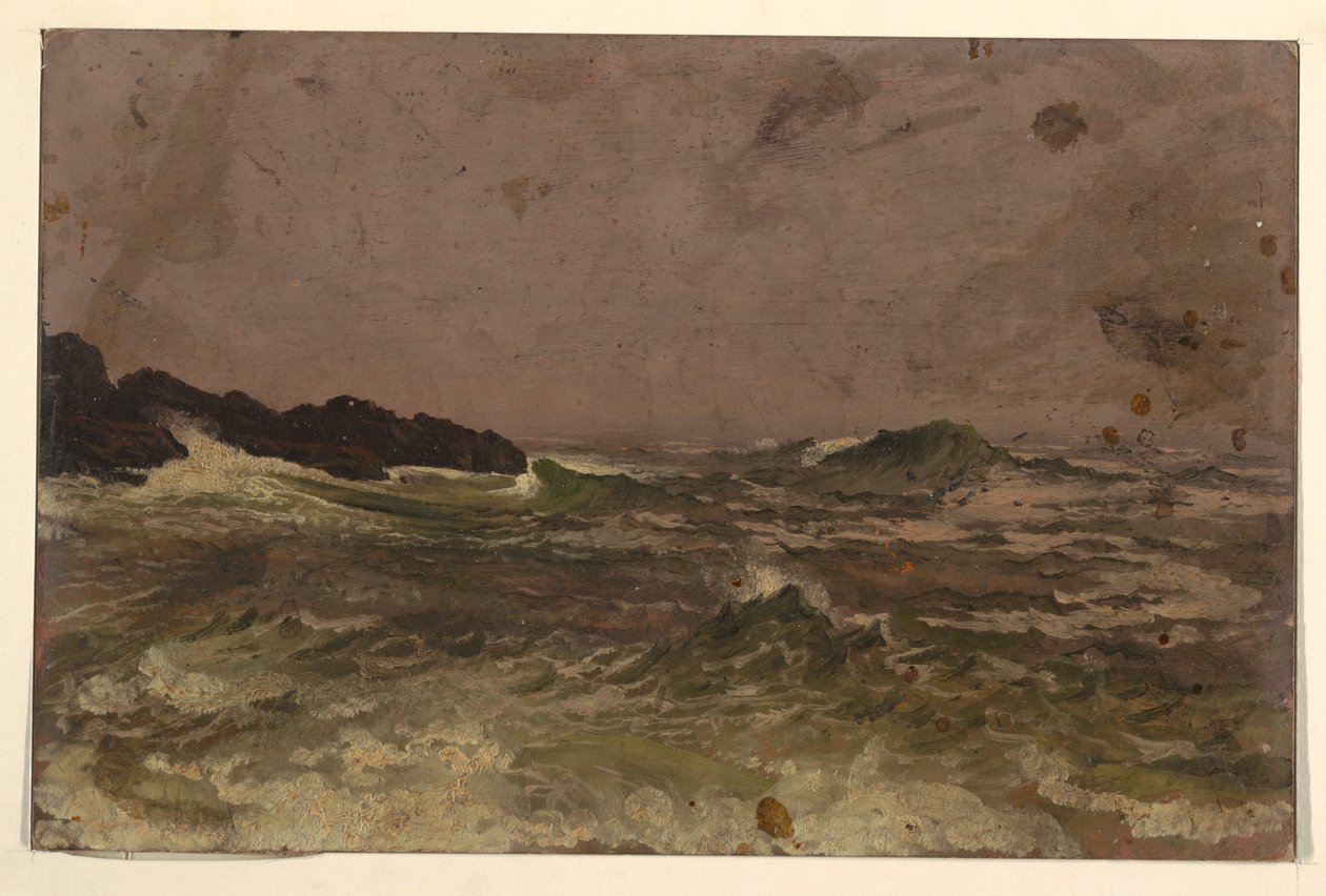 Tekening, Kust van Maine, 1845-50 door Frederic Edwin Church