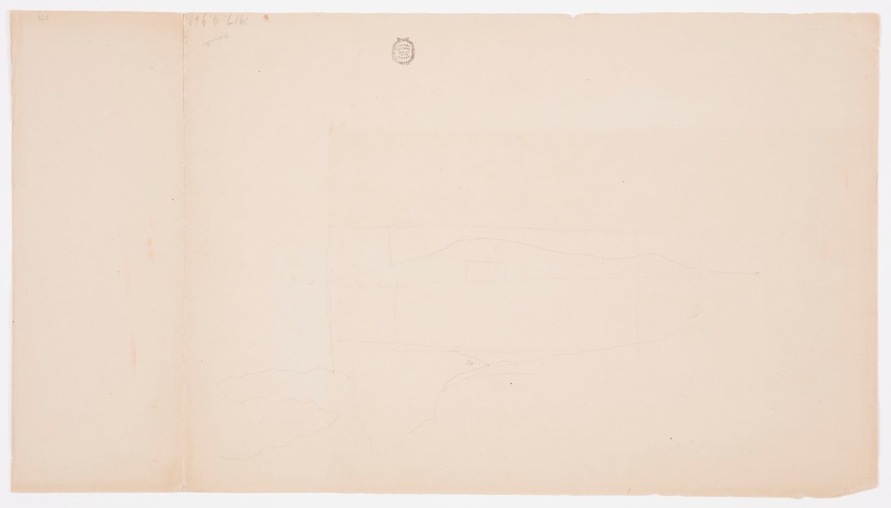 Tekening, Millinocket Lake, Maine, september 1878 door Frederic Edwin Church