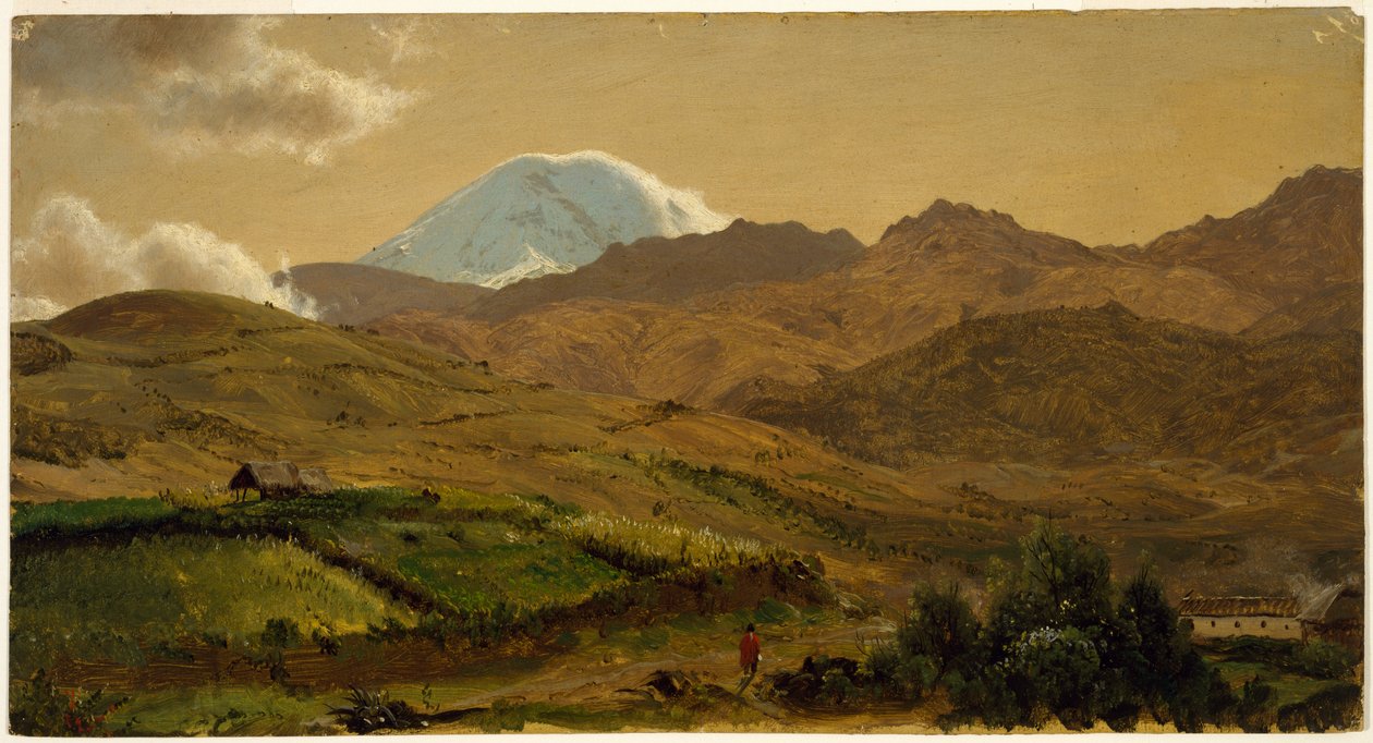 Tekening, Mount Chimborazo, Ecuador, 1857 door Frederic Edwin Church