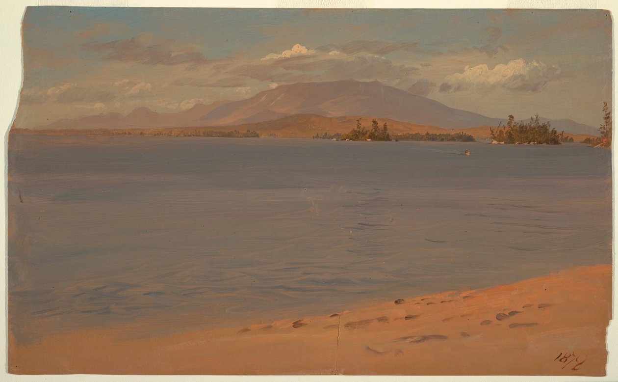 Tekening, Mount Katahdin vanaf Lake Millinocket, 1878 door Frederic Edwin Church