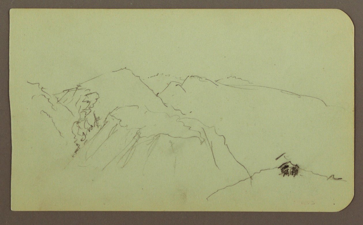 Tekening, Berglandschap; Verso: Landschap, 1883 door Frederic Edwin Church