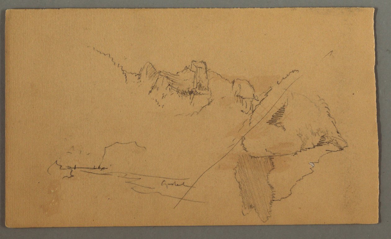 Tekening, Bergtoppen, 1868 door Frederic Edwin Church