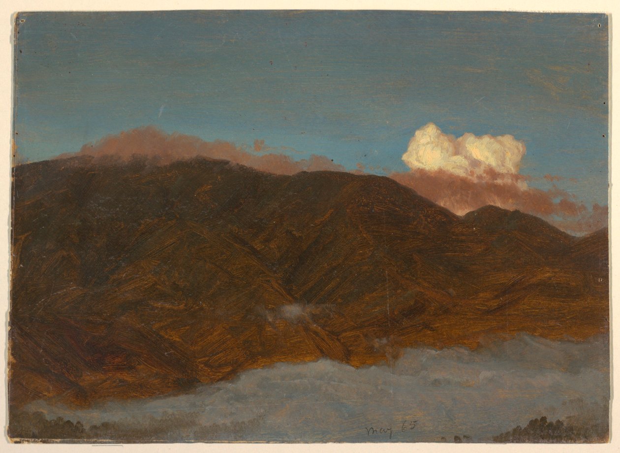 Tekening, Berglandschap, mei 1865 door Frederic Edwin Church