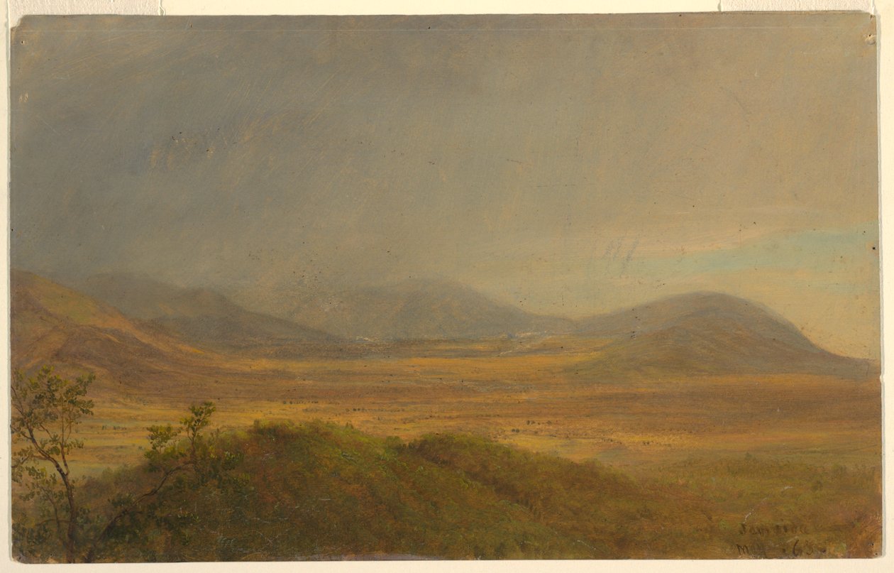 Tekening, Berglandschap, mei 1865 door Frederic Edwin Church