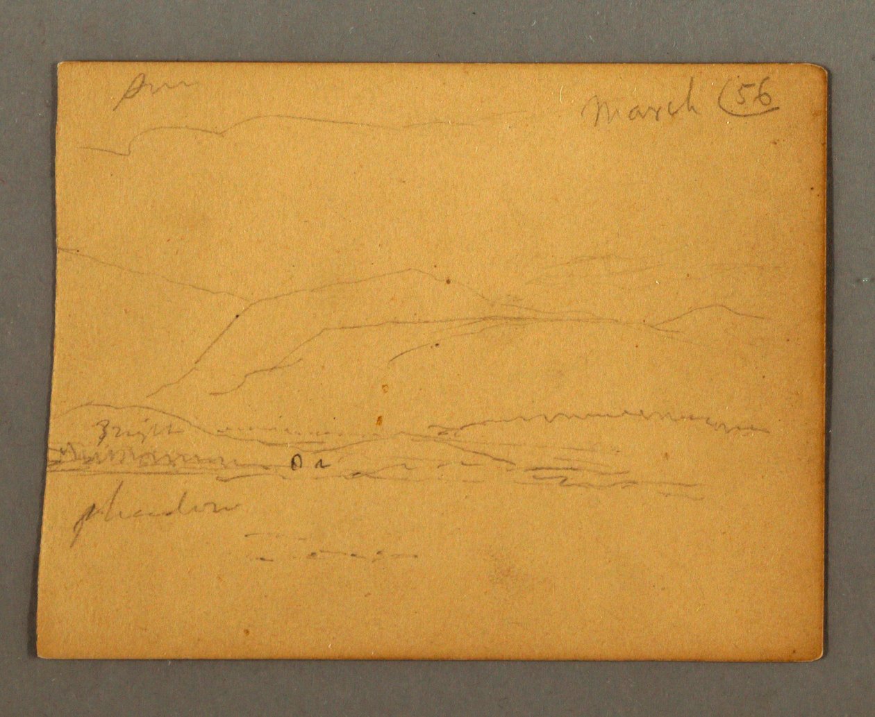 Tekening, Bergen, maart 1856 door Frederic Edwin Church