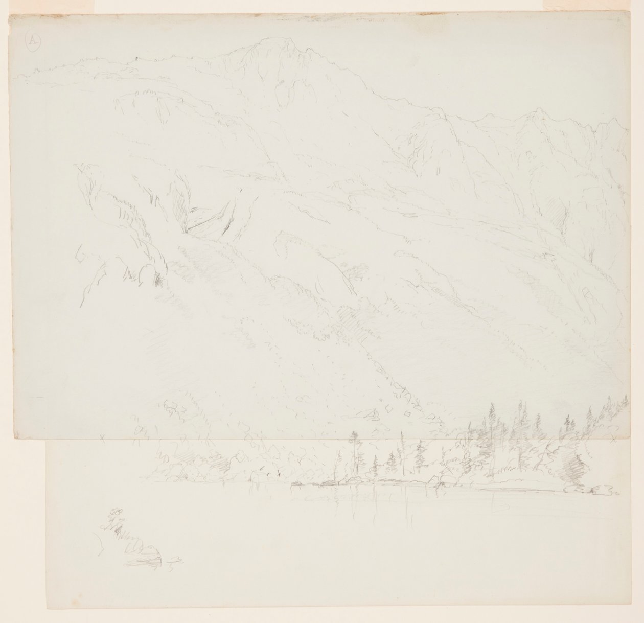 Tekening, Mt. Katadhin, Maine, 1870-78 door Frederic Edwin Church