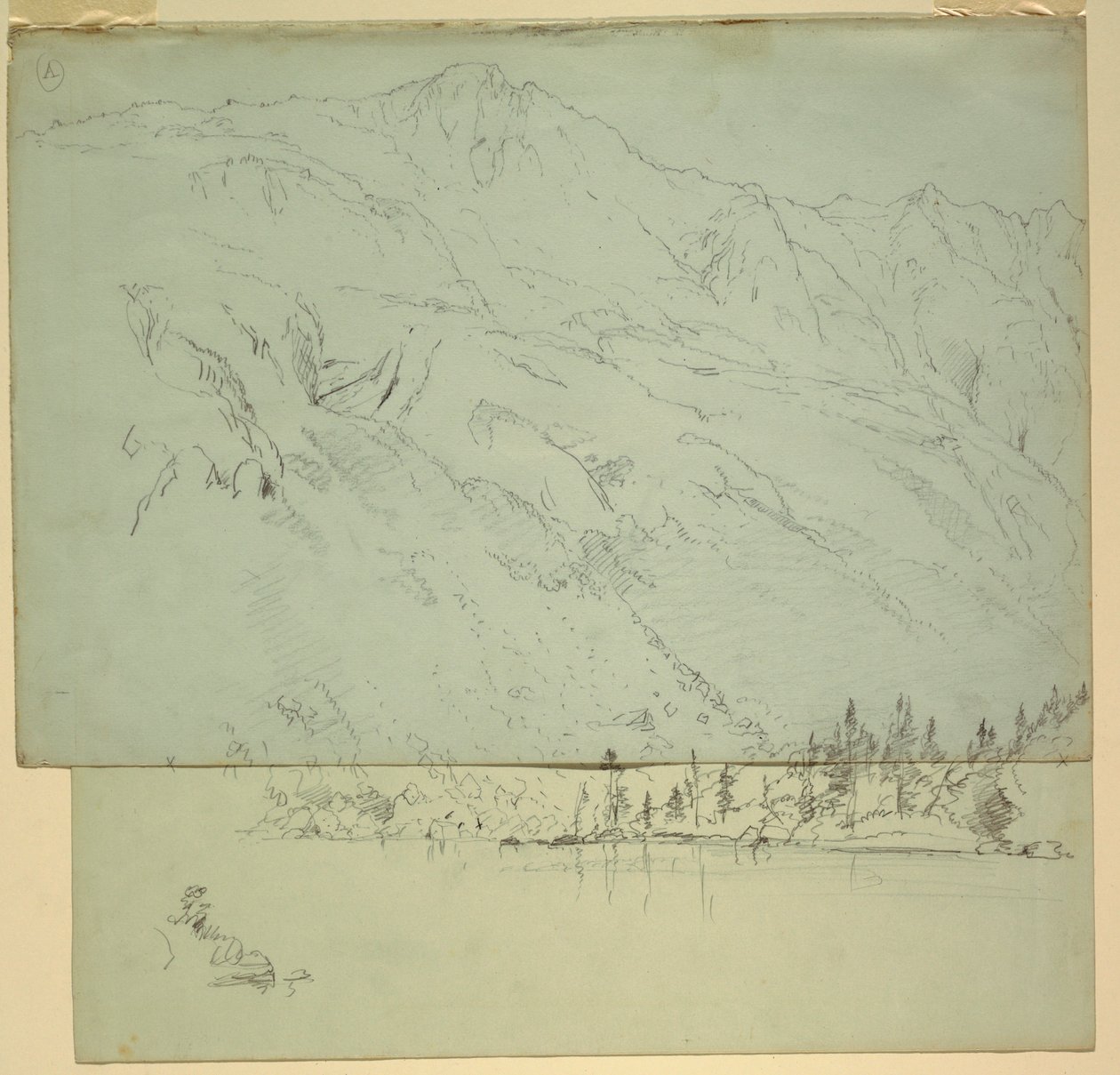Tekening, Mt. Katadhin, Maine, 1870-78 door Frederic Edwin Church