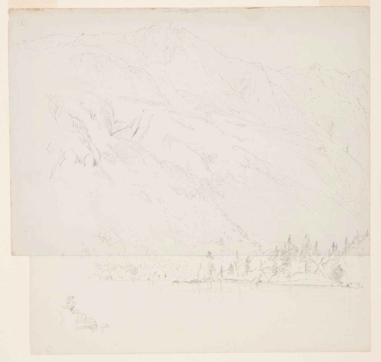 Tekening, Mt. Katahdin, Maine, 1870-78 door Frederic Edwin Church