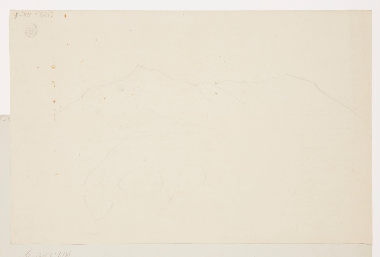 Tekening, Mt. Katahdin, Maine, 1870-78 door Frederic Edwin Church