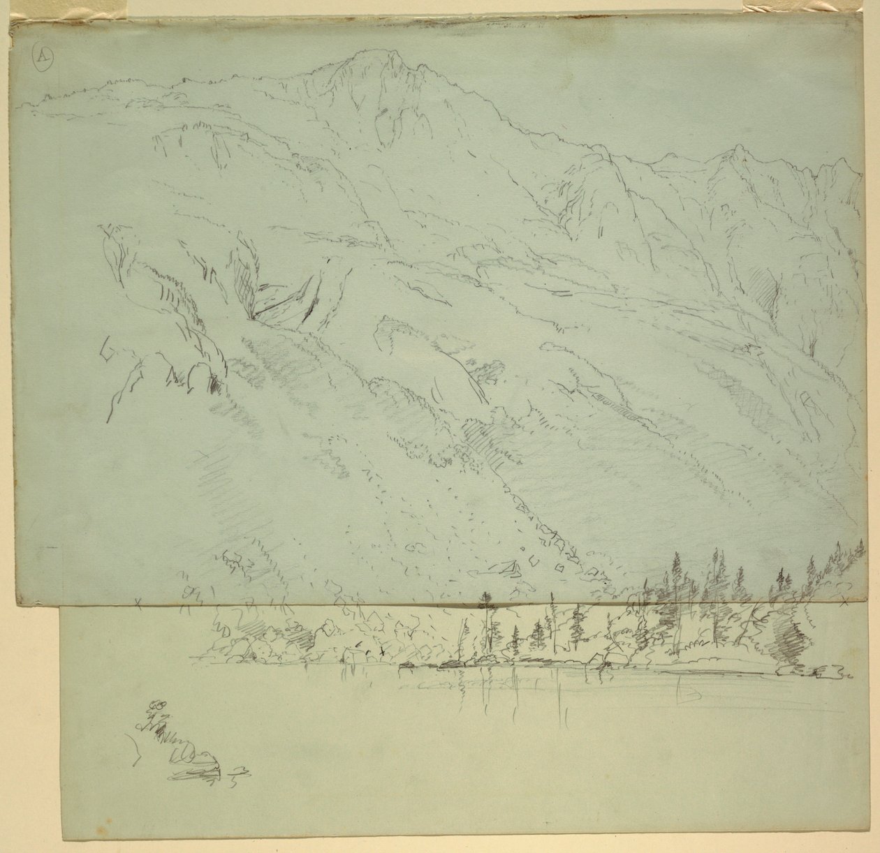 Tekening, Mt. Katahdin, Maine, 1870-78 door Frederic Edwin Church