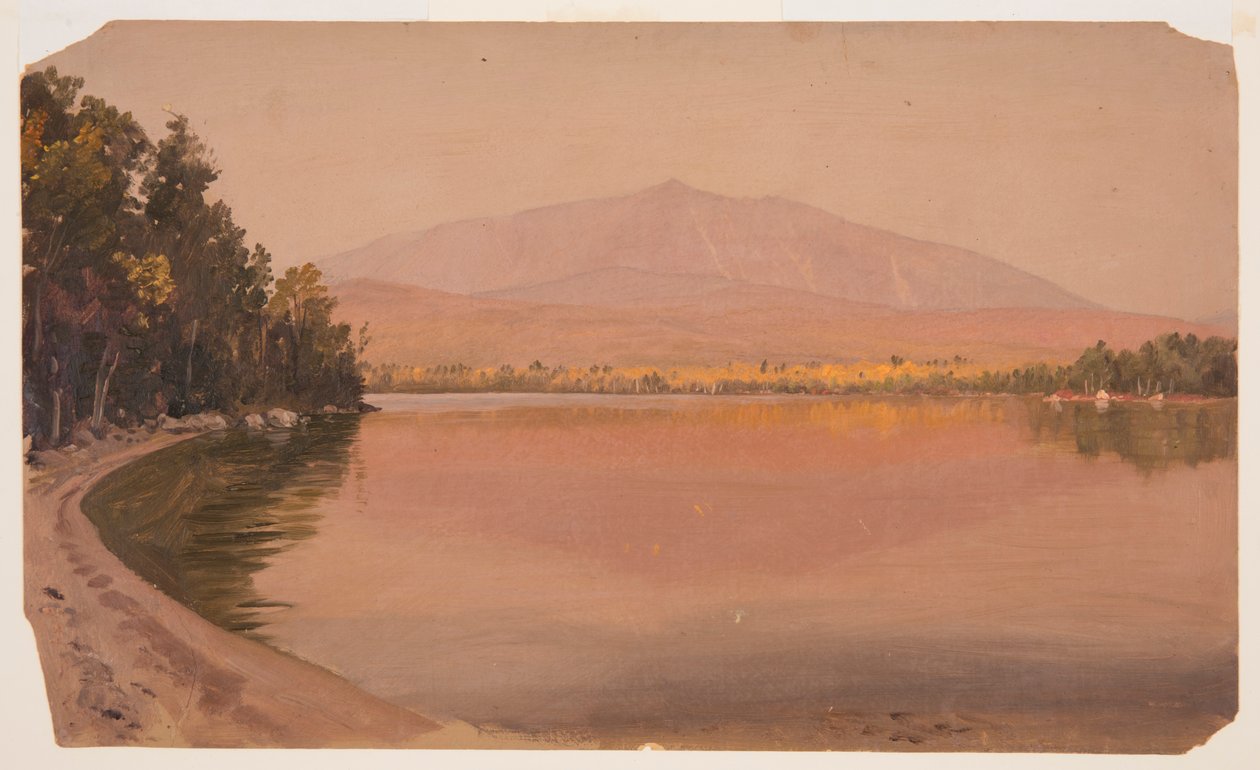 Tekening, Katahdin vanaf Togue Pond, 1878 door Frederic Edwin Church