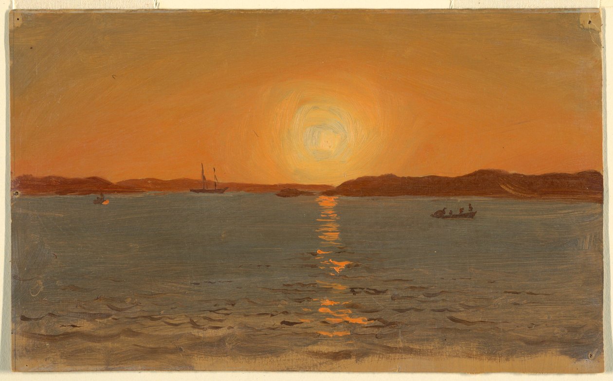 Tekening, Newfoundland, Kattekop, juni 1859 door Frederic Edwin Church
