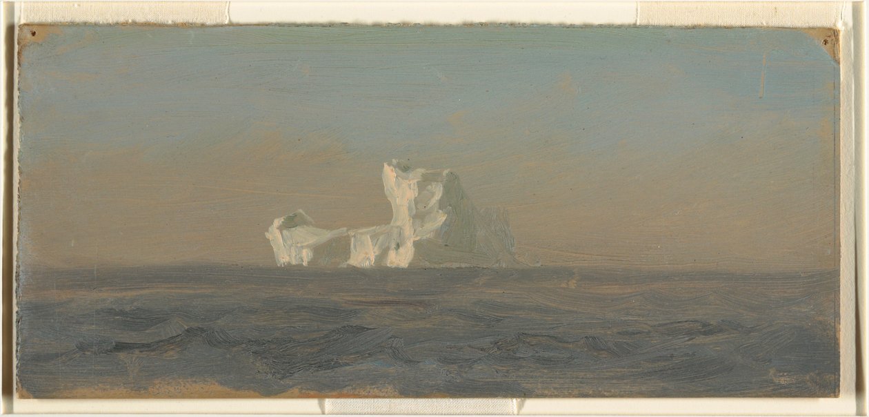 Tekening, Voor de kust van Iceberg, Newfoundland, juni 1859 door Frederic Edwin Church