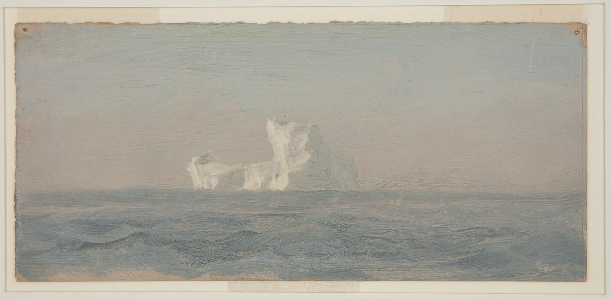 Tekening, Voor de kust van Iceberg, Newfoundland, juni 1859 door Frederic Edwin Church