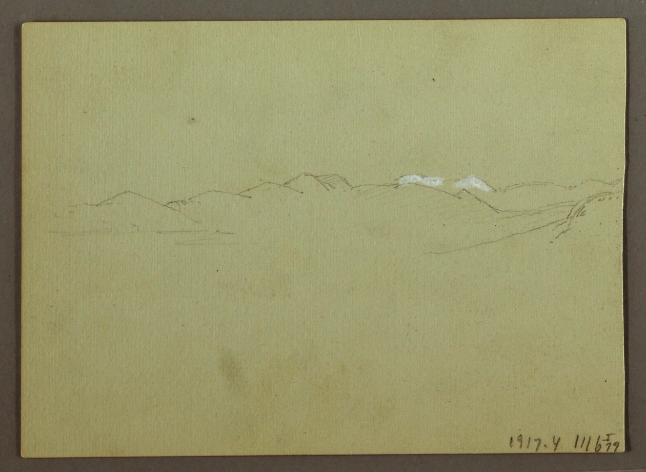 Tekening, Plant- en landschapsstudie, 28 april 1869 door Frederic Edwin Church