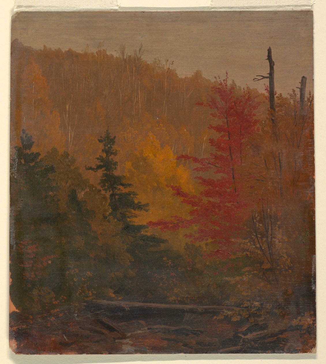 Tekening, waarschijnlijk bij Katahdin, herfst, 1865-70 door Frederic Edwin Church