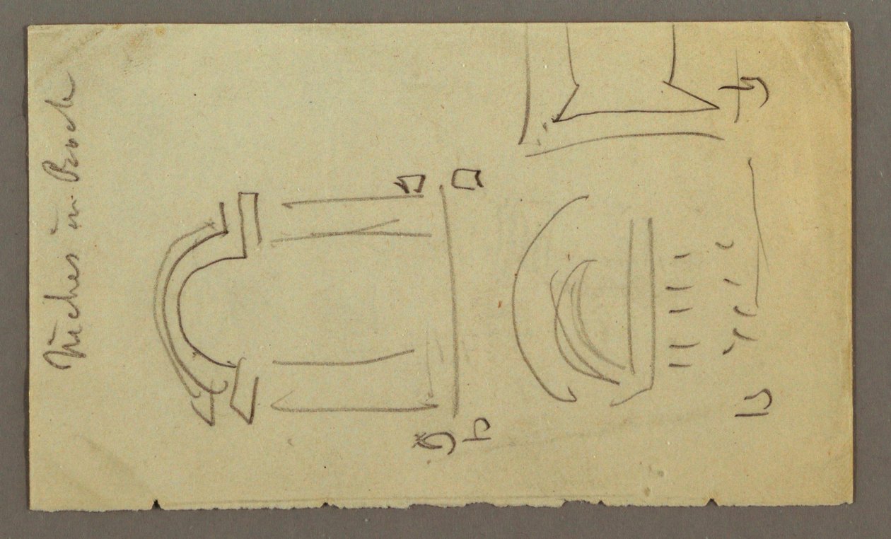 Tekening, rechthoekig ontwerp, mogelijk 1868 door Frederic Edwin Church