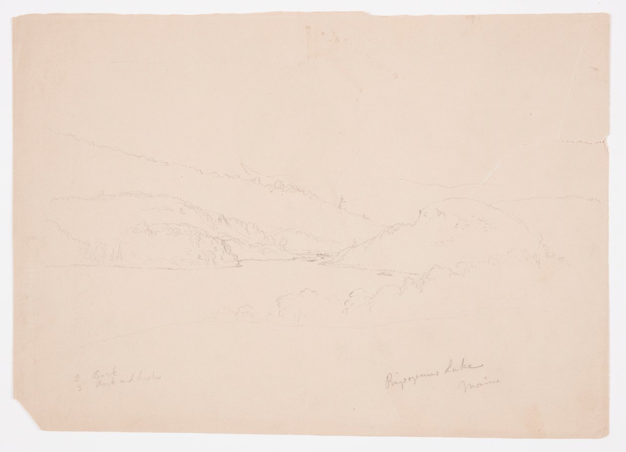 Tekening, Ripogenusmeer, ca. 1855 door Frederic Edwin Church