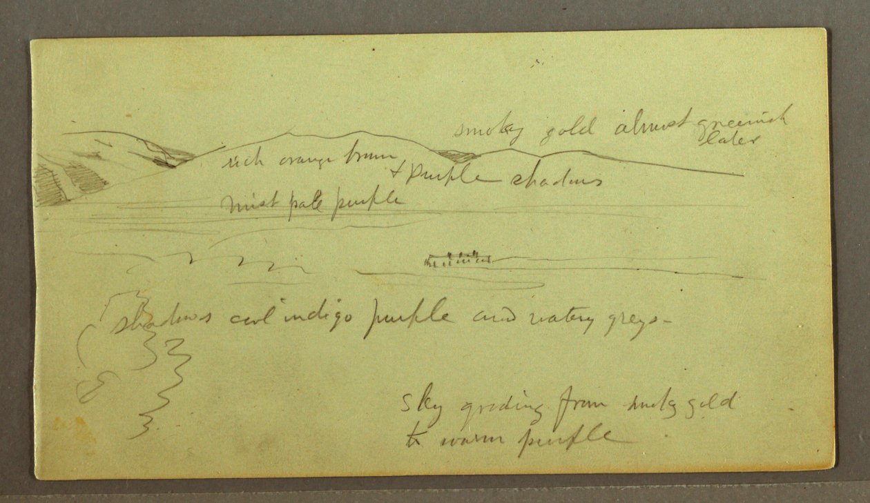 Tekening, Rivier door gebergte, mogelijk 1874 door Frederic Edwin Church