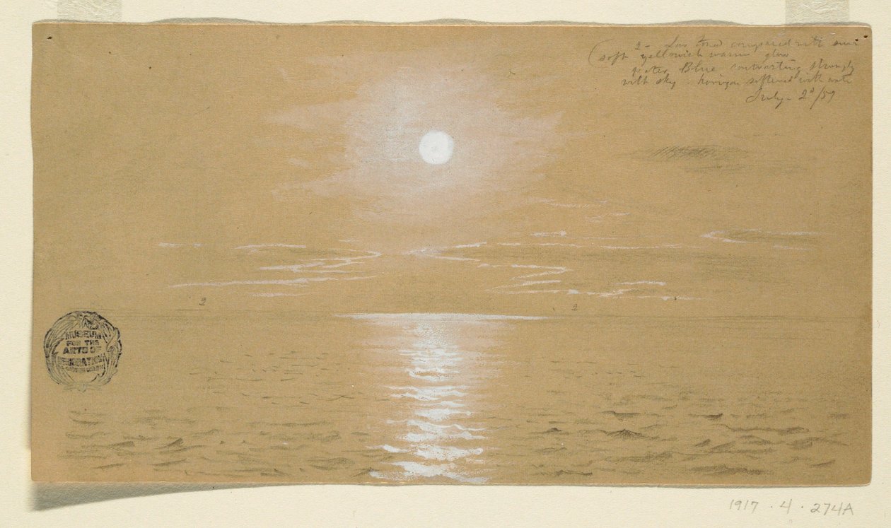 Tekening, Zeegezichten, Newfoundland, 6 juli 1859, 1859 door Frederic Edwin Church
