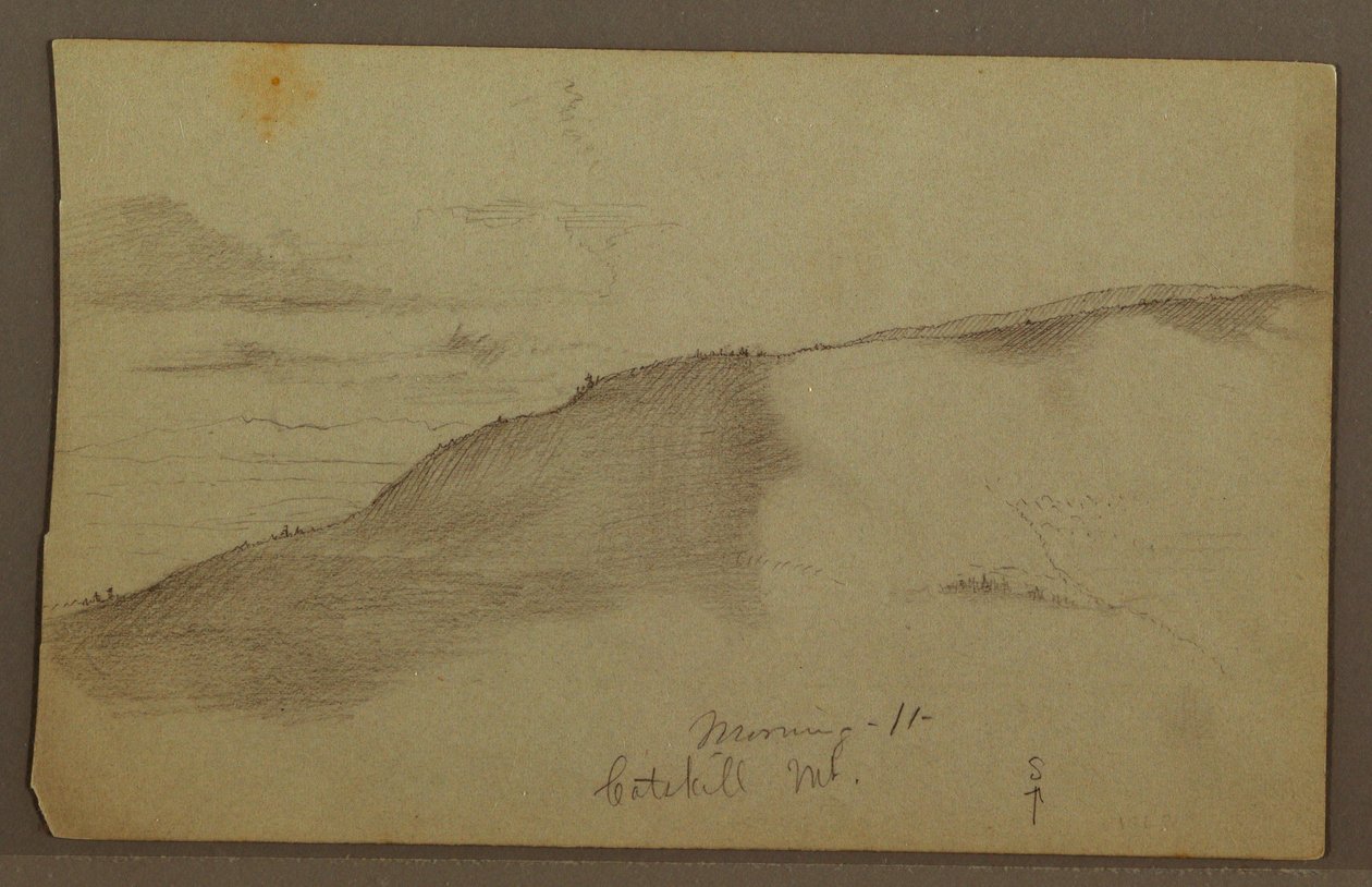 Tekening, Glooiende bergen, mogelijk jaren 1860 door Frederic Edwin Church