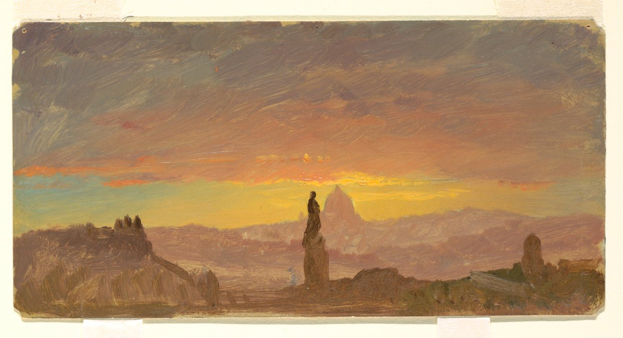 Tekening, Sint Pieter, Rome, getoond, 1868-69 door Frederic Edwin Church