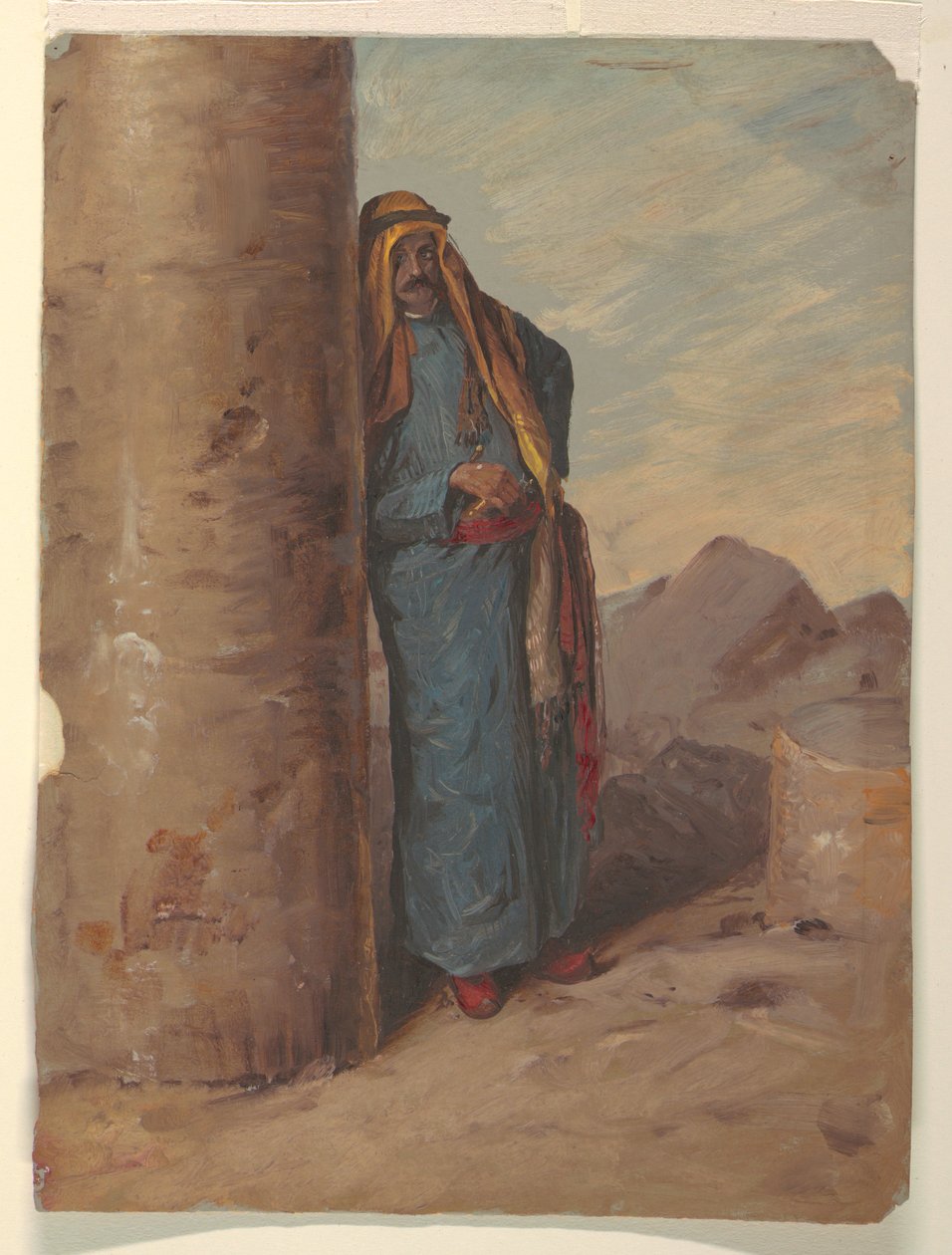 Tekening, Staande bedoeïen, 1868 door Frederic Edwin Church