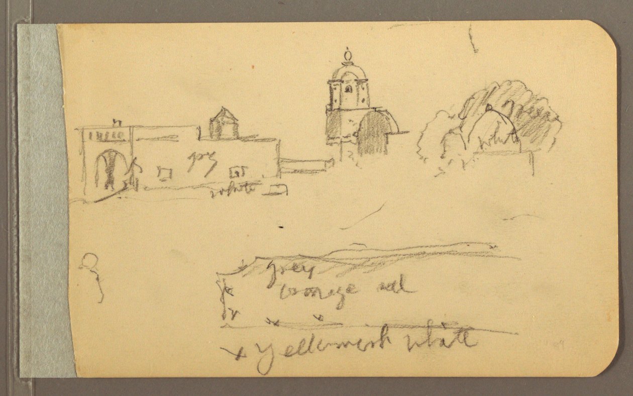 Tekening, Trap, Kerkkoepel, 1889 door Frederic Edwin Church