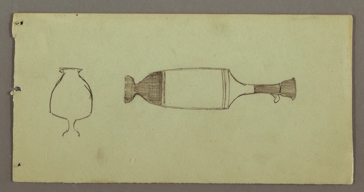 Tekening, Studies van objecten uit het Athene Museum, mogelijk 1869 door Frederic Edwin Church