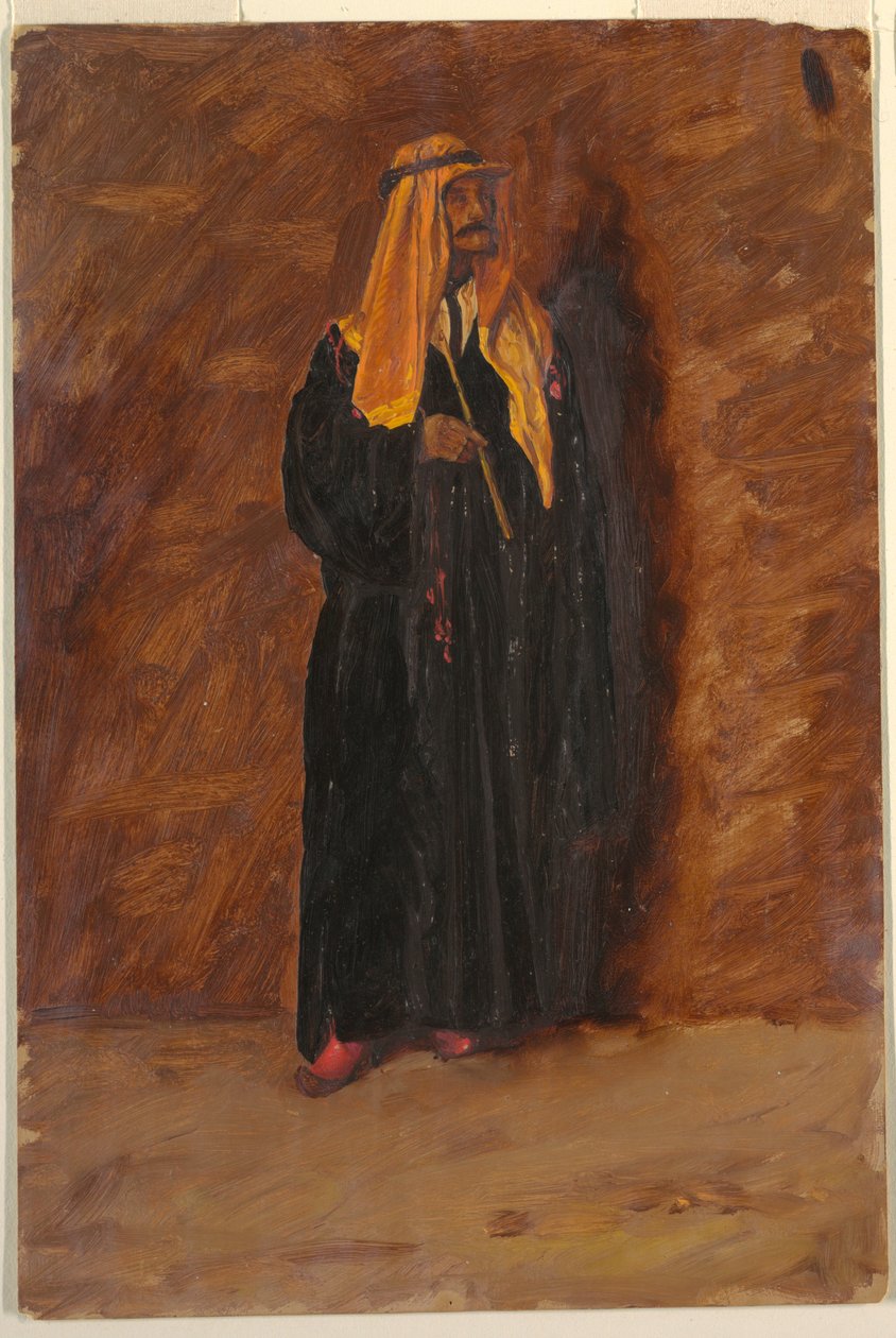 Tekening, Studie van een staande bedoeïen, 1868 door Frederic Edwin Church