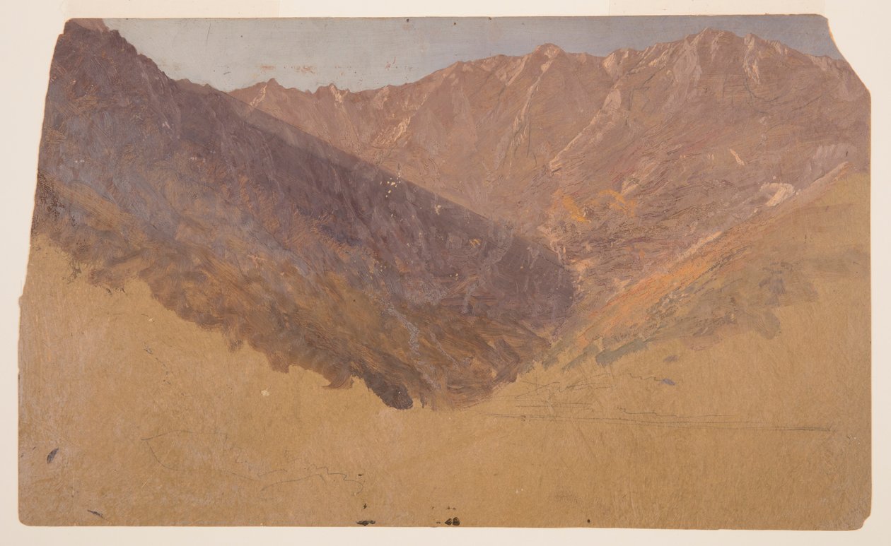 Tekening, Studie van het Grote Bekken, Mt. Katahdin, 1860-70 door Frederic Edwin Church