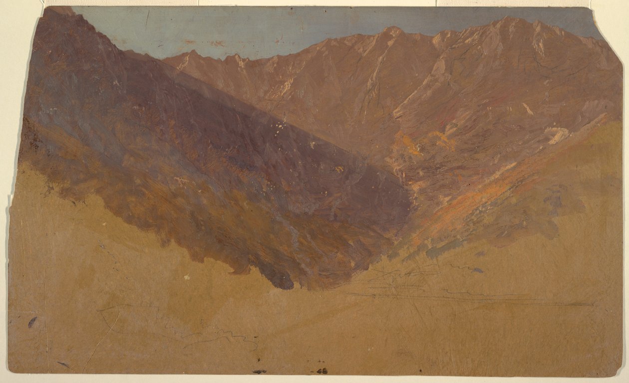Tekening, Studie van het Grote Bekken, Mt. Katahdin, 1860-70 door Frederic Edwin Church