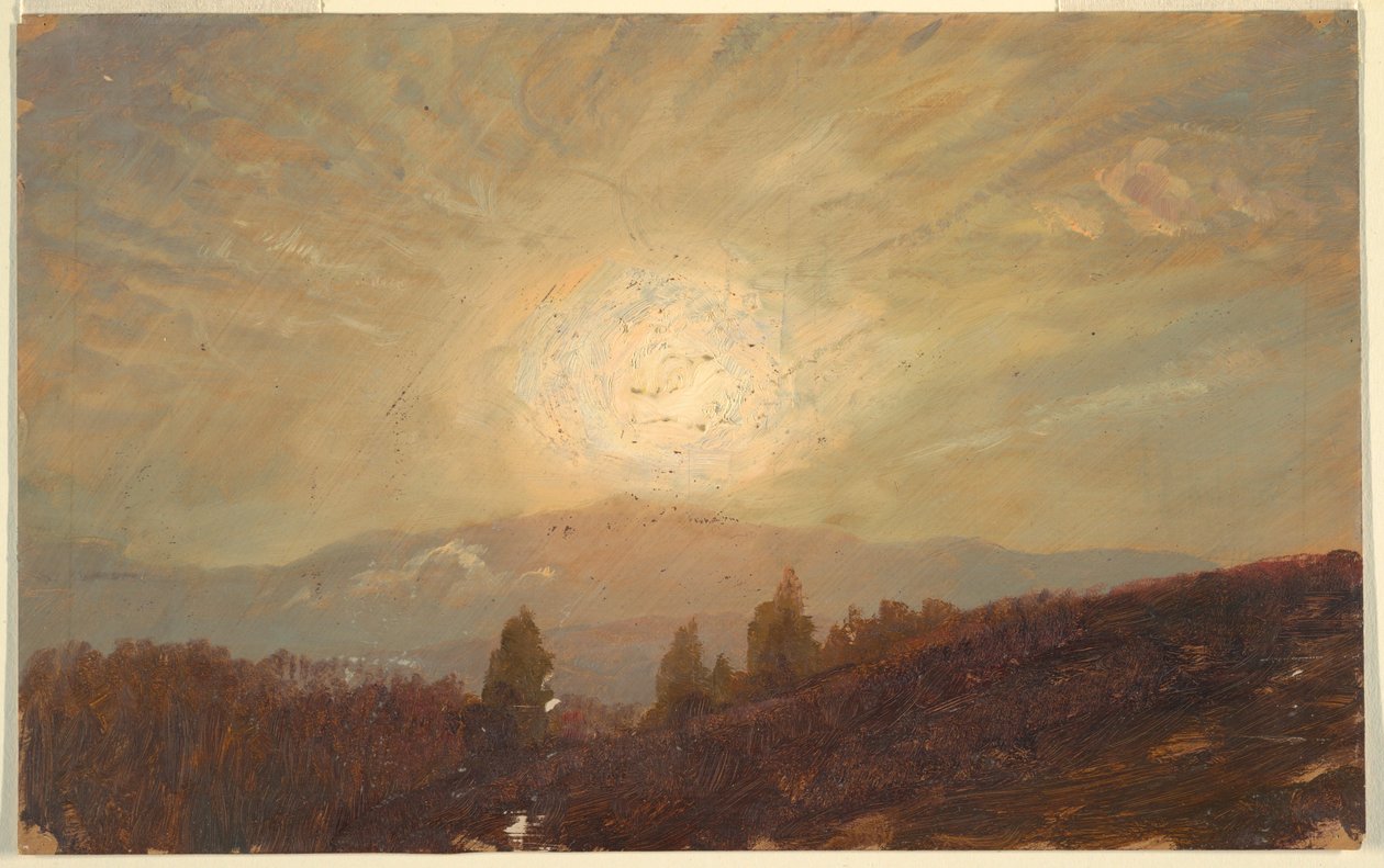 Tekening, Zonsondergang, 1855-65 door Frederic Edwin Church