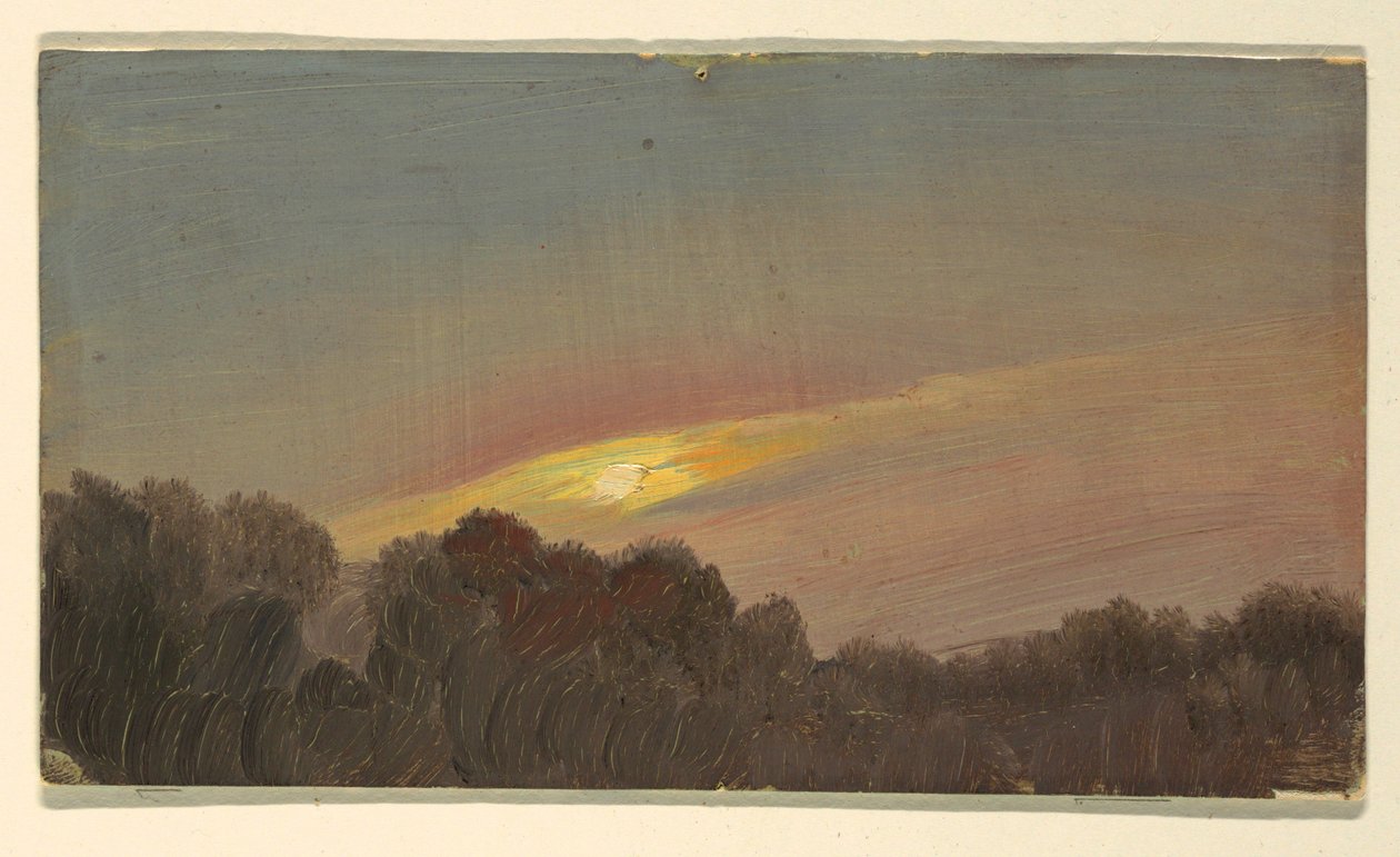 Tekening, Zonsondergang, 1865-66 door Frederic Edwin Church