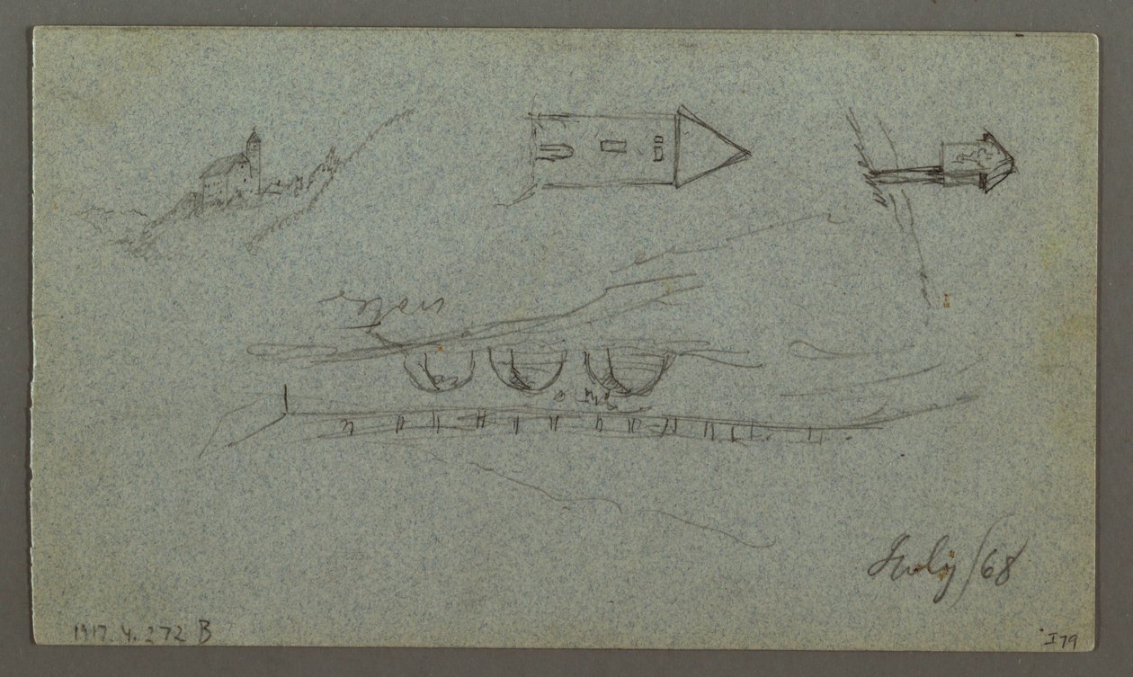 Tekening, Tauernpieken, De K nigss, juli 1868 door Frederic Edwin Church