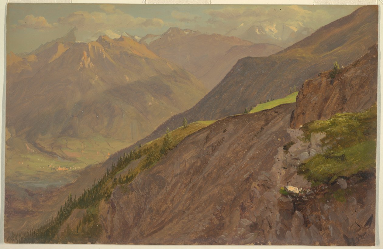 Tekening, De Goell en Watzmann, bij Berchtesgeden, 1868 door Frederic Edwin Church