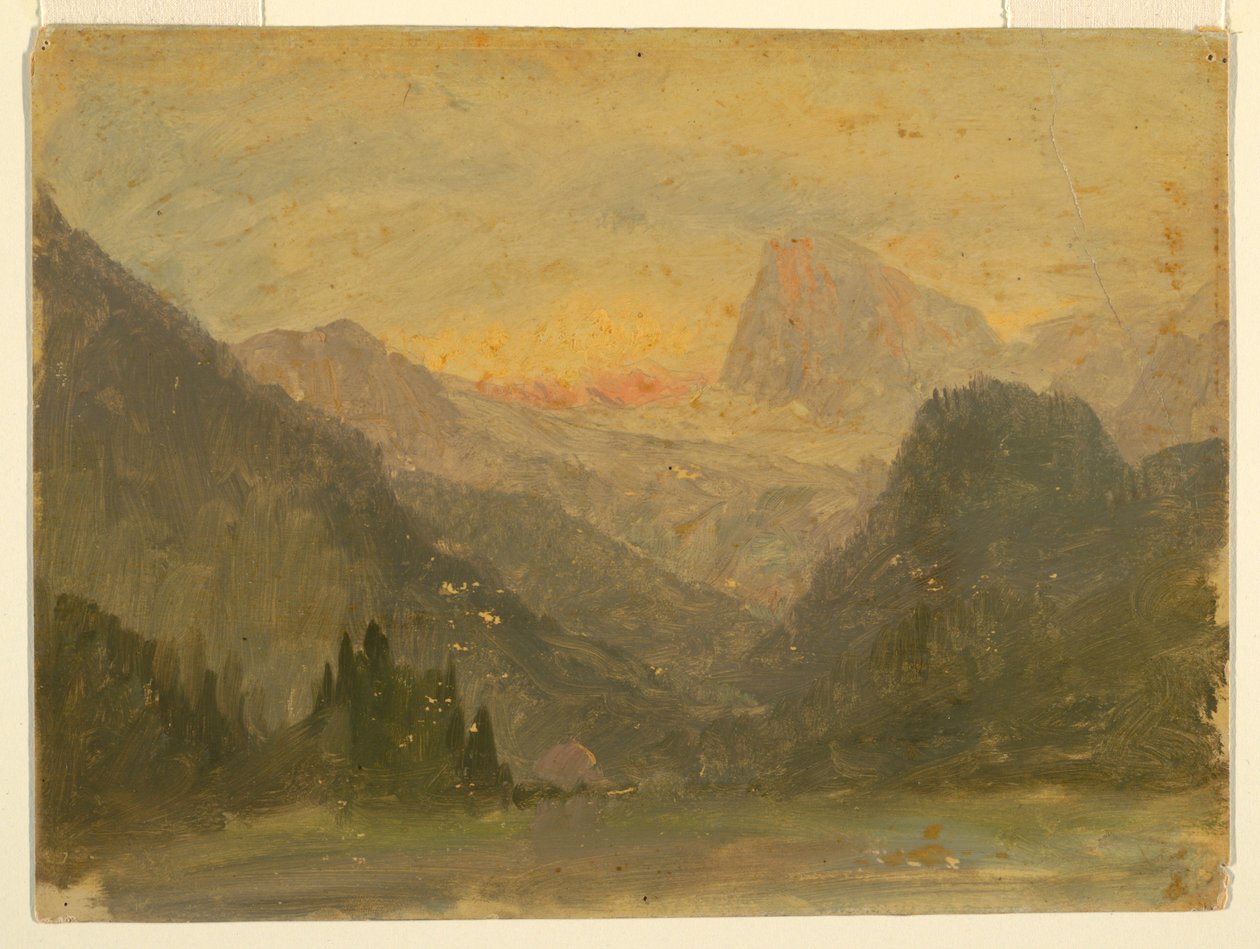 Tekening, De Watzmann, bij Berchtesgaden, 1868 door Frederic Edwin Church