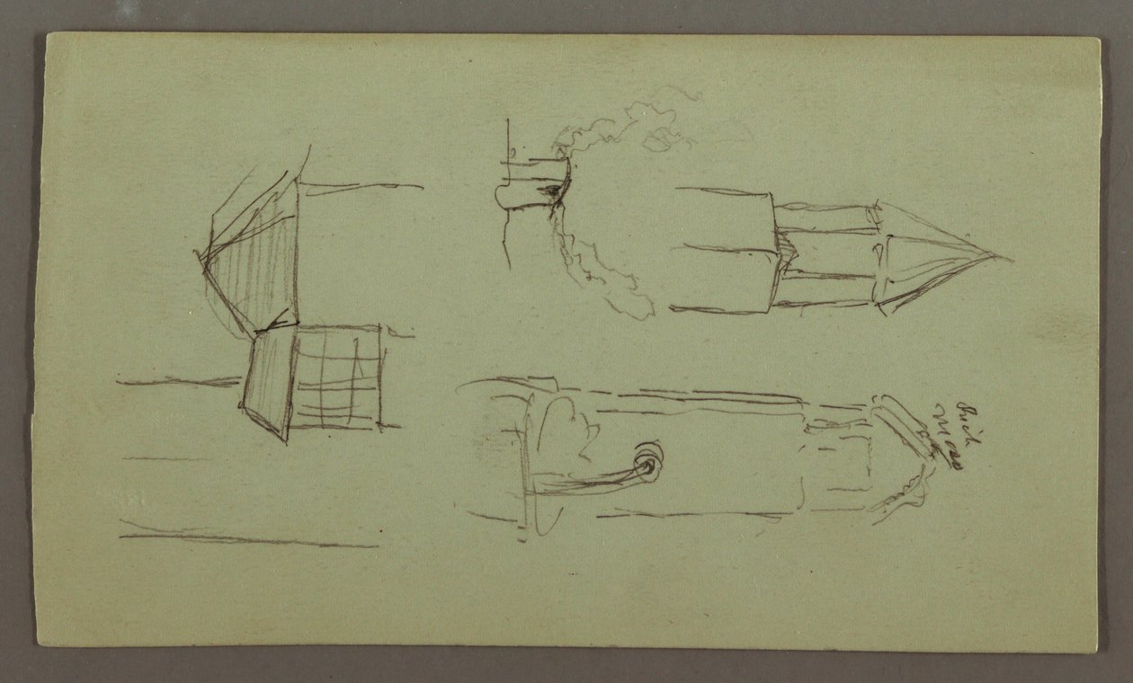 Tekening, Torens, Daken, Spicket, Dak, juli 1868 door Frederic Edwin Church