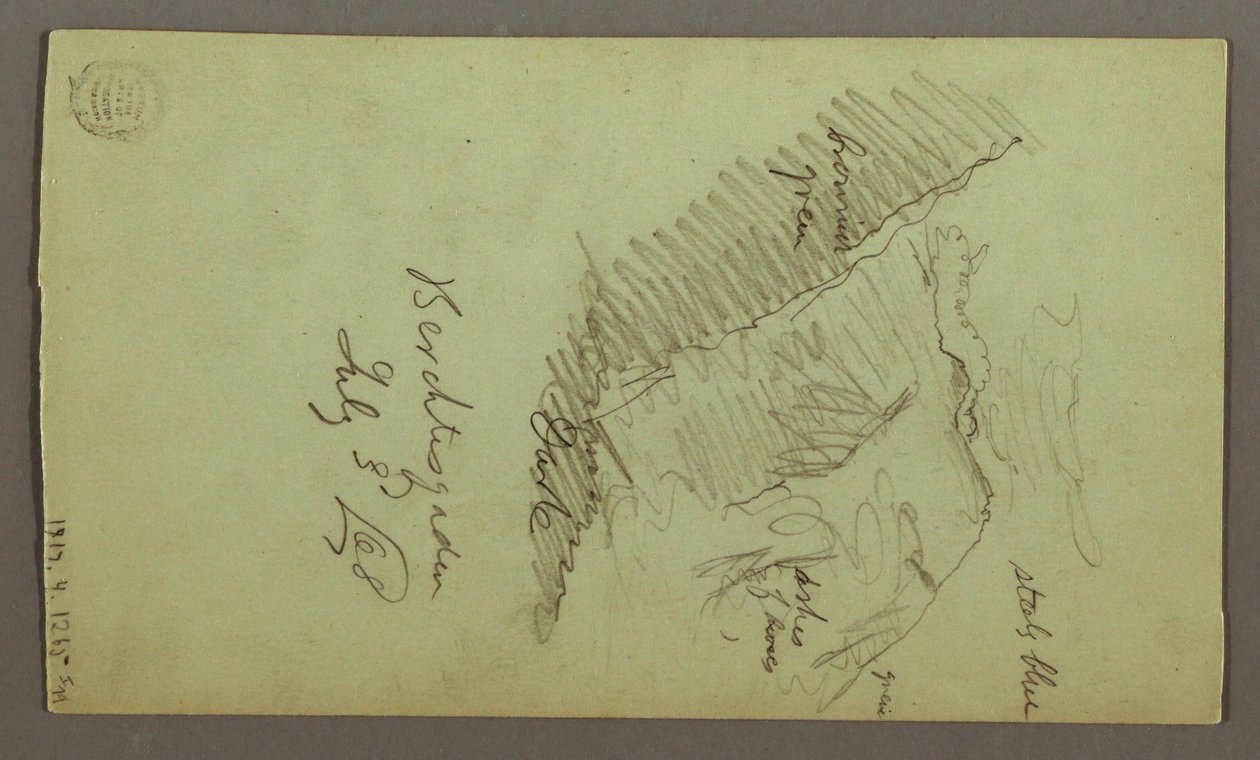 Tekening, Torens, Daken, Spicket, Dak, juli 1868 door Frederic Edwin Church