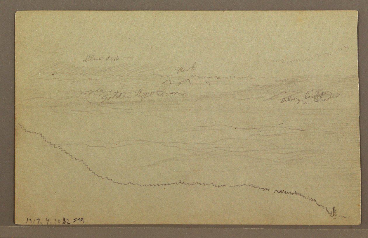 Tekening, Bomen, mogelijk jaren 1860 door Frederic Edwin Church