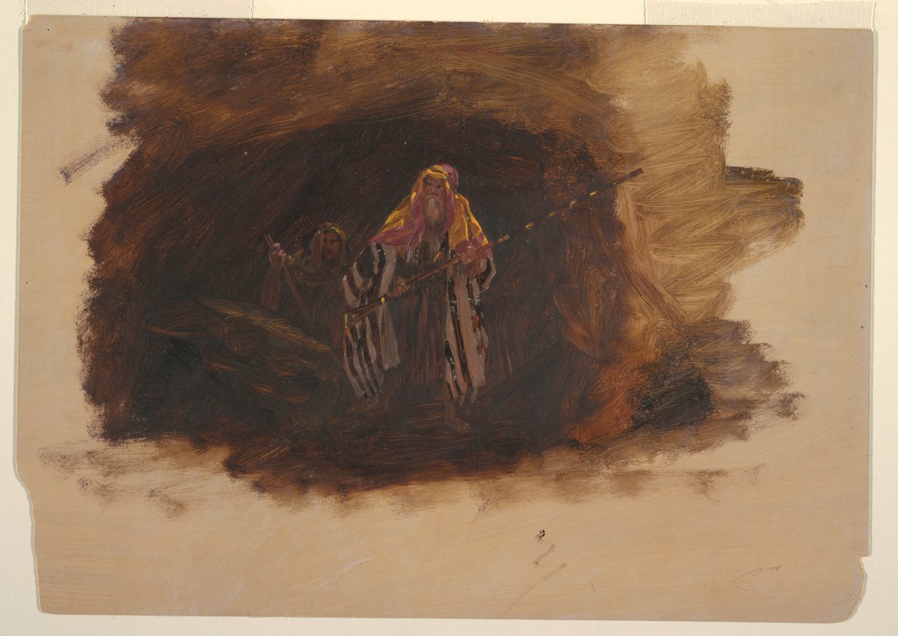 Tekening, Twee bedoeïenen, 1874 door Frederic Edwin Church