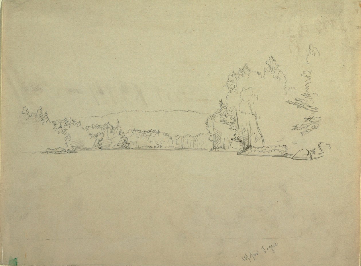 Tekening, Upper Togue Lake, ca. 1885 door Frederic Edwin Church