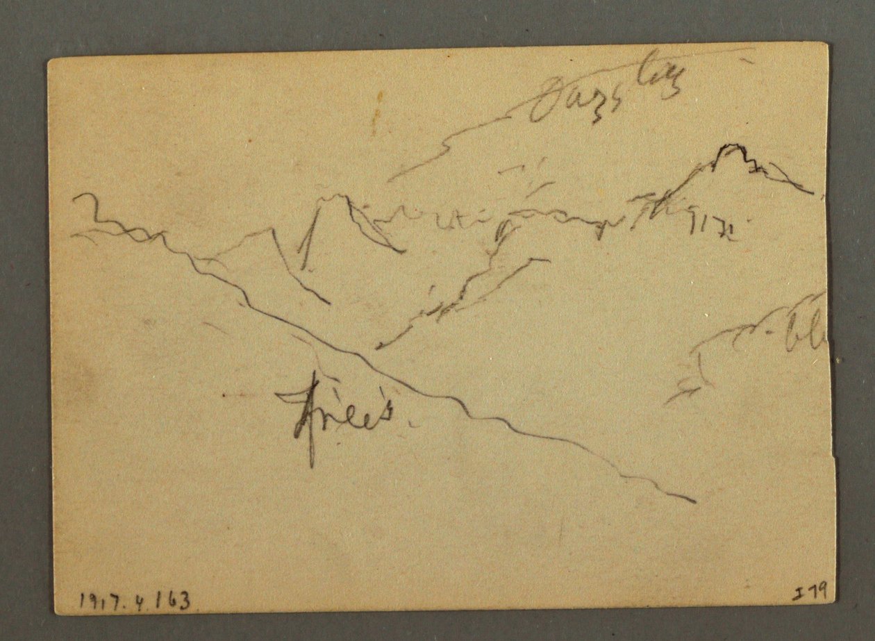 Tekening, Waterval tussen Veney en Sion, Rhônedal, Zwitserland, augustus 1868 door Frederic Edwin Church