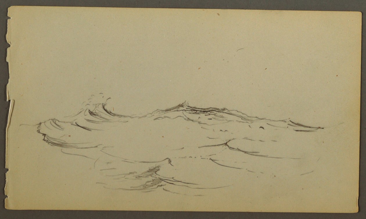 Tekening, Golven, mogelijk 1860 door Frederic Edwin Church