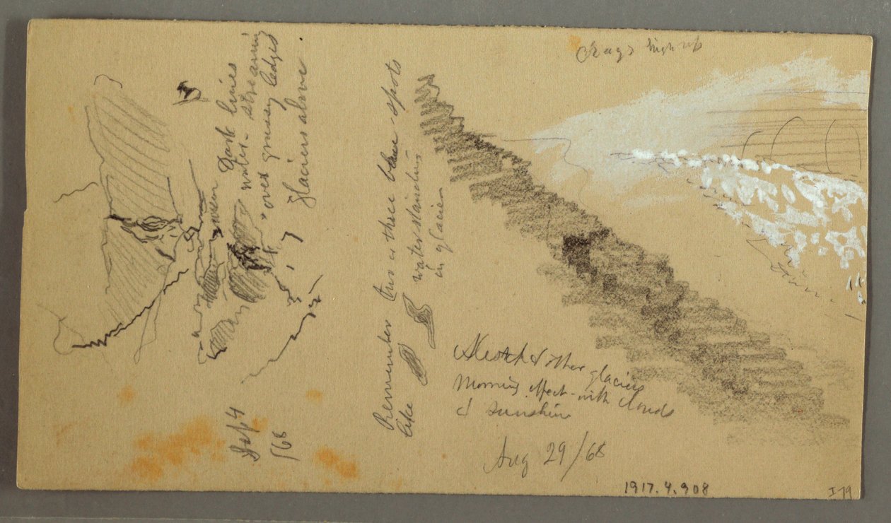 Tekening, Vrouwen wassen bij een trog, Bergen, 28 augustus 1868 door Frederic Edwin Church